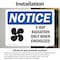 Signmission Radiation & Laser Sign, 10 in H x 14 in W, Vinyl Decal, Rectangle OS-2PACK-NS-D-1014-L-19082 - alternate 6